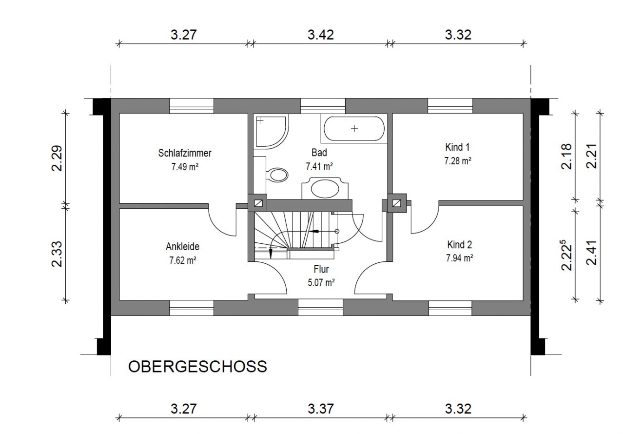 Grundriss Obergeschoss