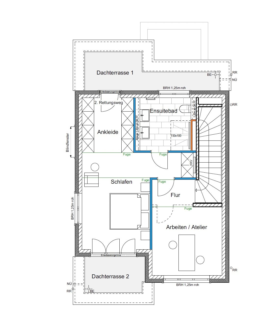 Grundriss Staffelgeschoss