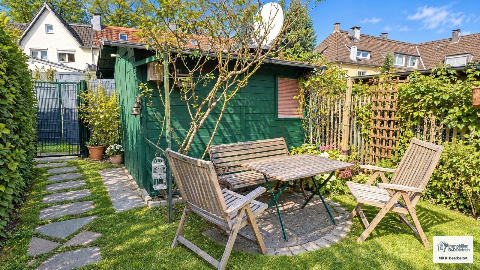 Garten mit Sitzecke Garten mit Sitzecke